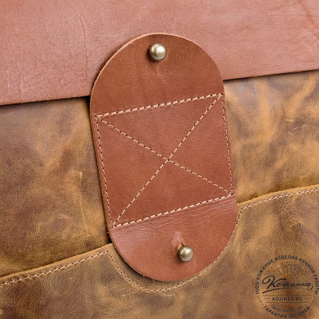 Кожаный рюкзак "Спэйс" (рыжий крейзи)