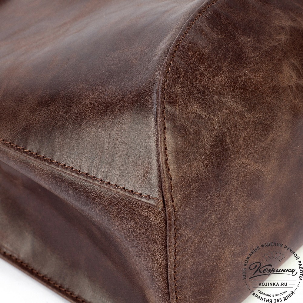 Женский кожаный рюкзак "Ассоль" (тёмно-коричневый антик)