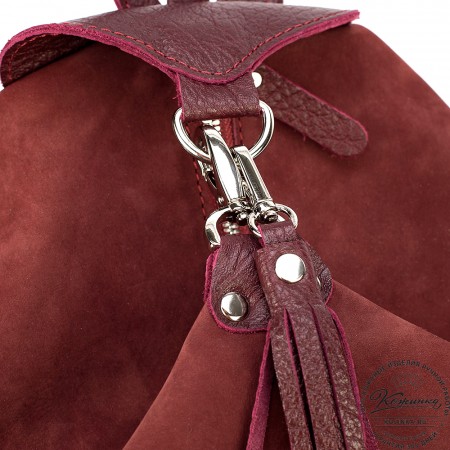 Женский кожаный рюкзак "Афродита" (бордо)