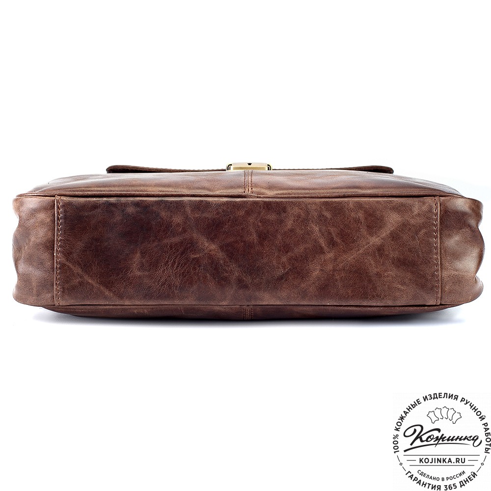 Кожаный портфель "Эдгар" (тёмно-коричневый антик)