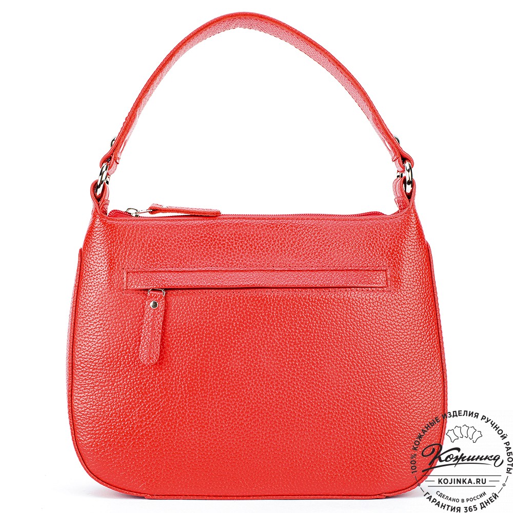 Женская кожаная сумка "Каролина" (красная)