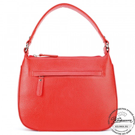Женская кожаная сумка "Каролина" (красная)