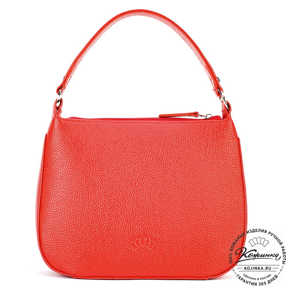 Женская кожаная сумка "Каролина" (красная)