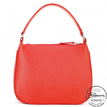 Женская кожаная сумка "Каролина" (красная)