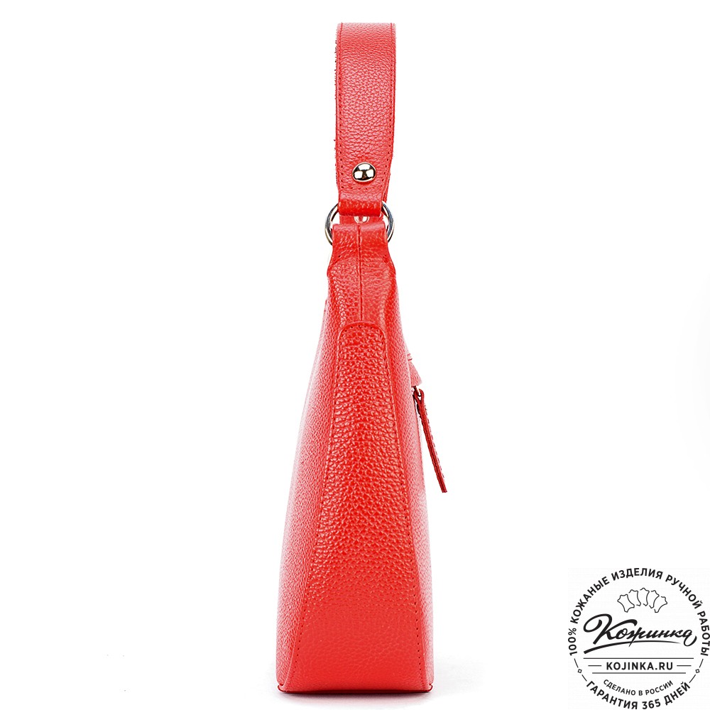 Женская кожаная сумка "Каролина" (красная)