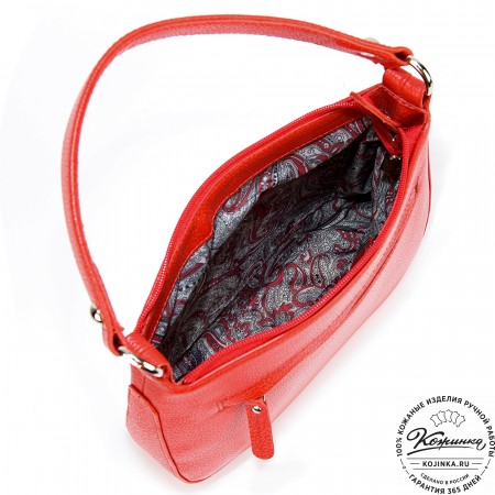 Женская кожаная сумка "Каролина" (красная)