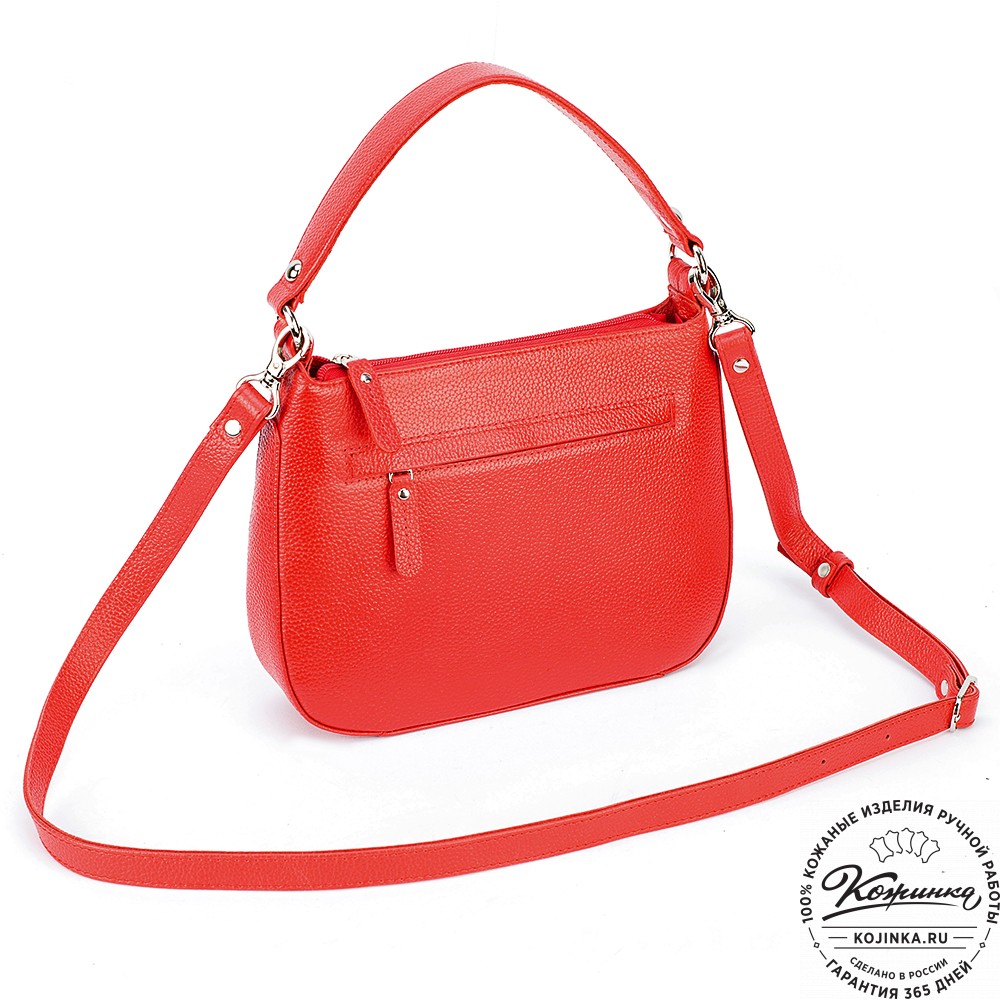 Женская кожаная сумка "Каролина" (красная)