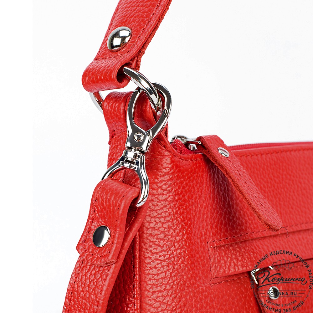 Женская кожаная сумка "Каролина" (красная)