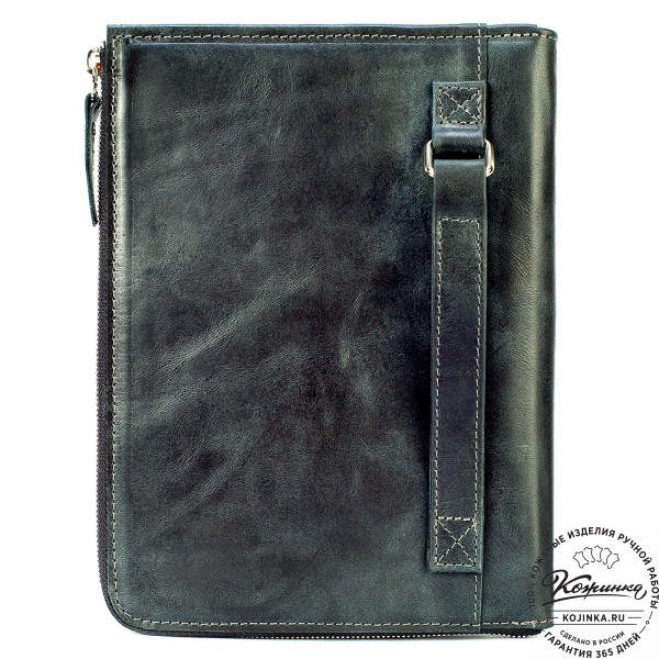 Кожаная папка для документов "Кейптаун" (черный антик). фото 1