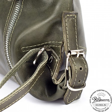 Женский кожаный рюкзак "Салоники" (хаки)