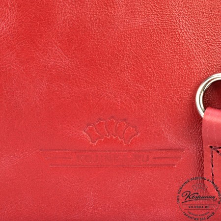 Женский кожаный рюкзак "Скарлетт" (красный)