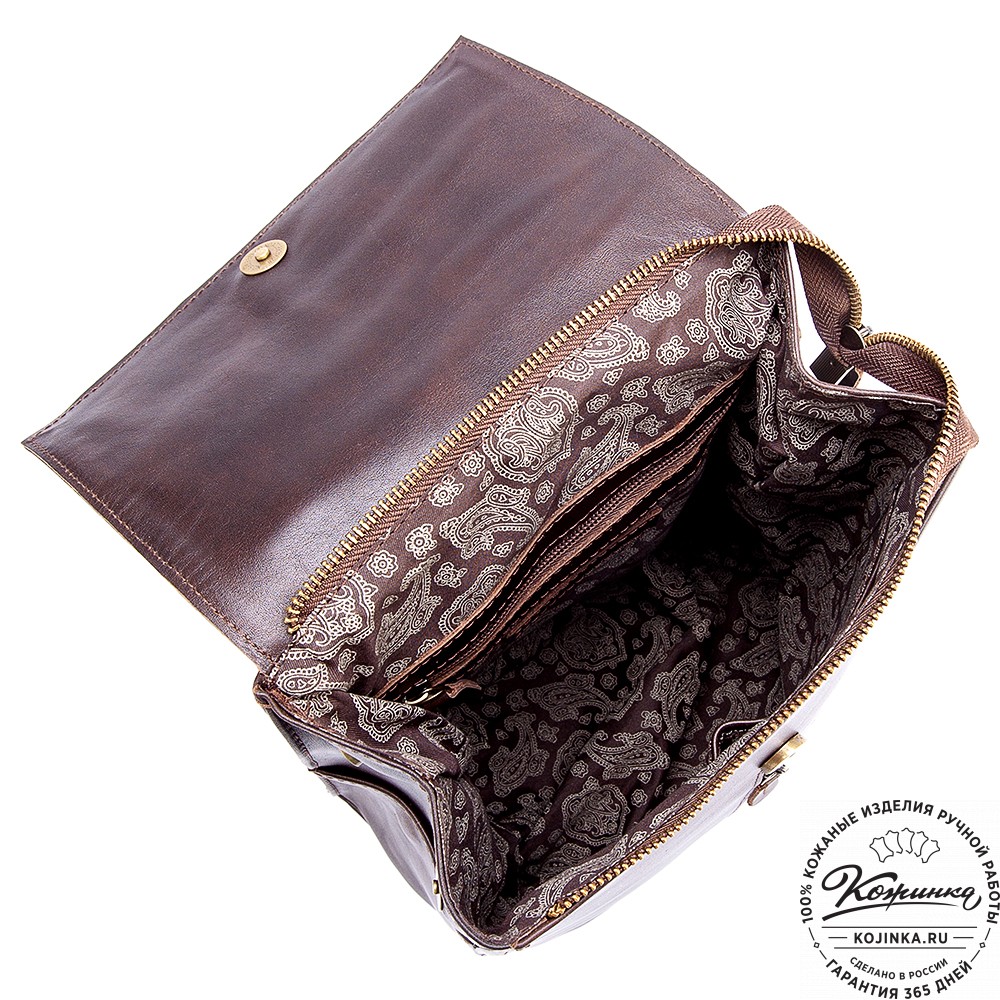 Женский кожаный рюкзак "Ассоль" (коричневая гладкая кожа)