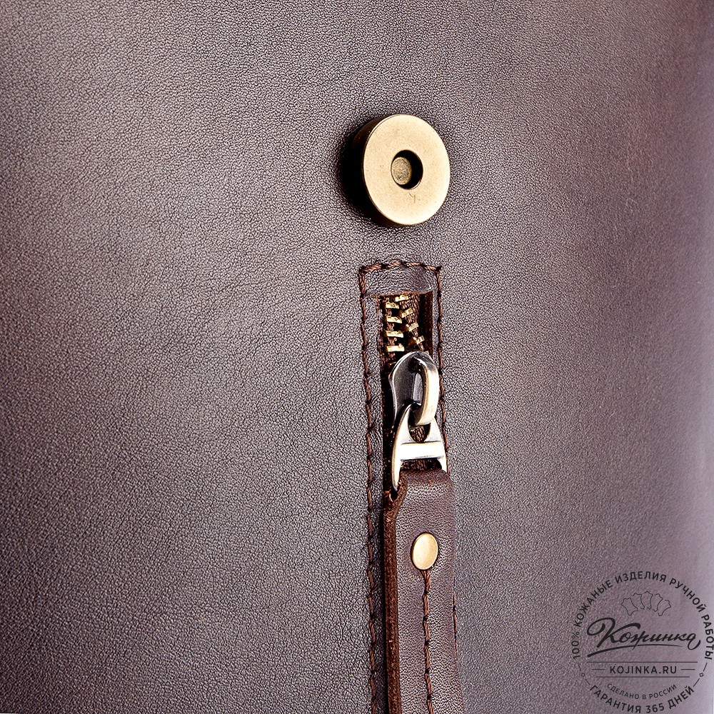 Женский кожаный рюкзак "Ассоль" (коричневая гладкая кожа)