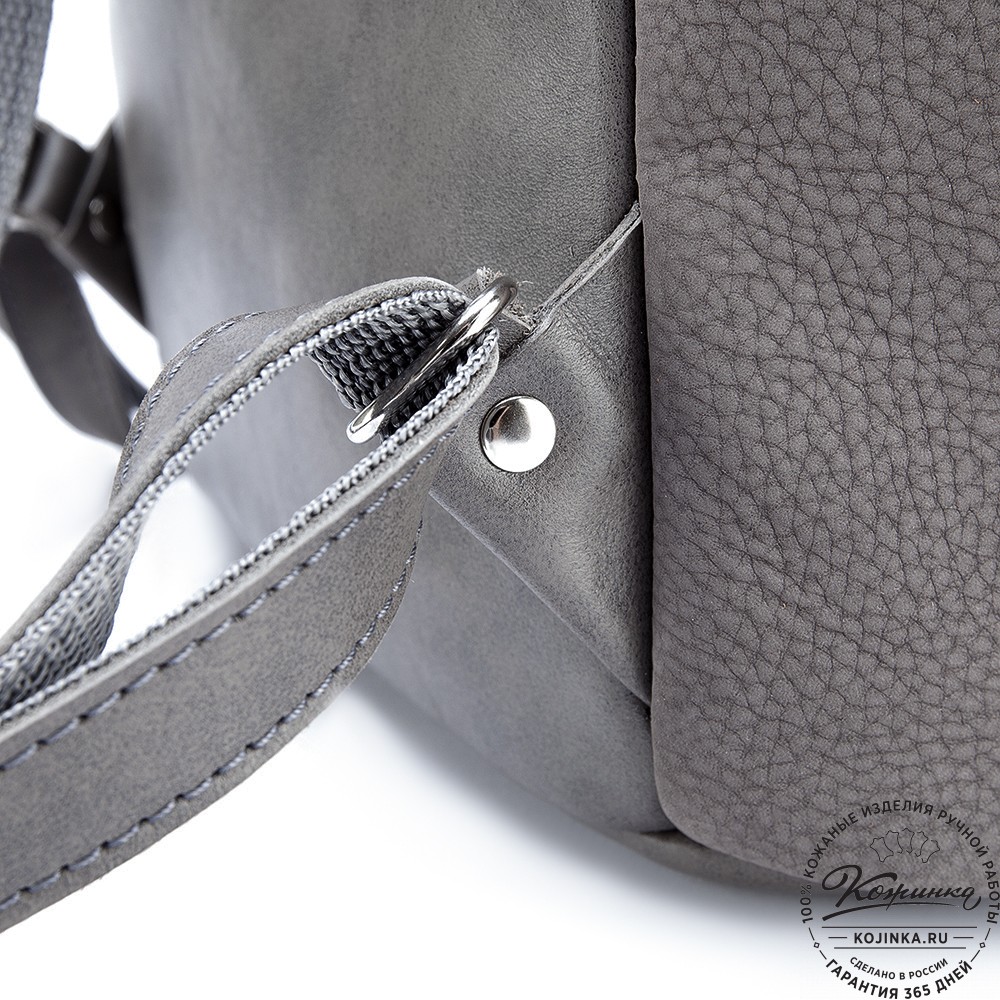 Женский кожаный рюкзак "Афродита" (серый нубук)