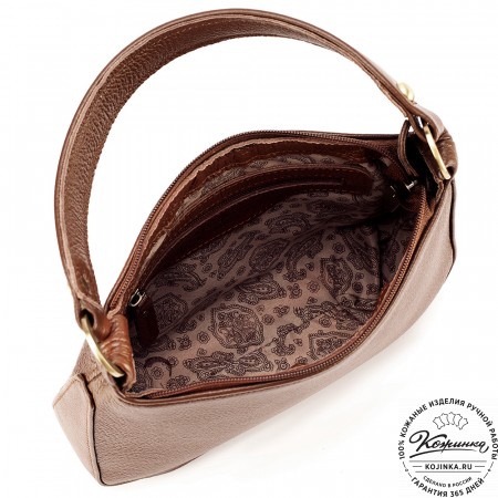 Женская кожаная сумка "Каролина" (светло-коричневая)