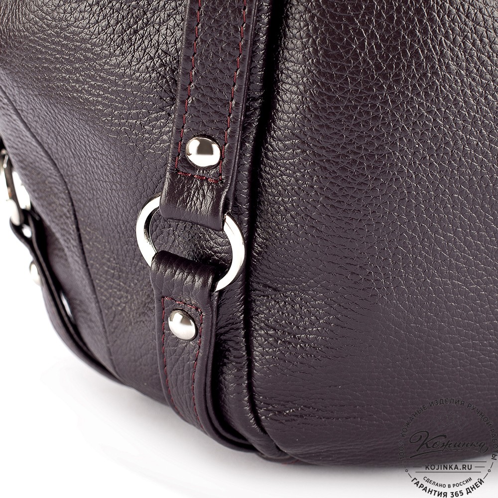 Женская кожаная сумка "Миллениум" (баклажан)