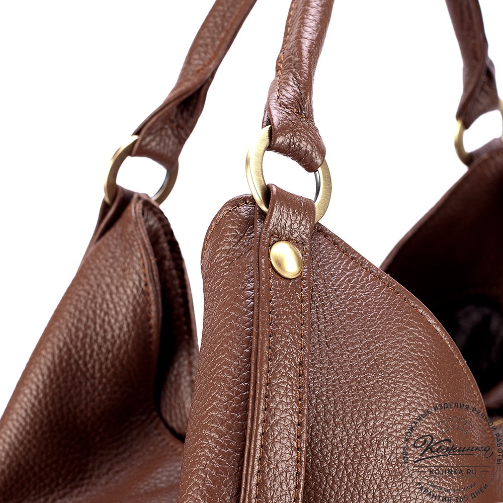 Женская кожаная сумка "Миллениум" (светло-коричневая)