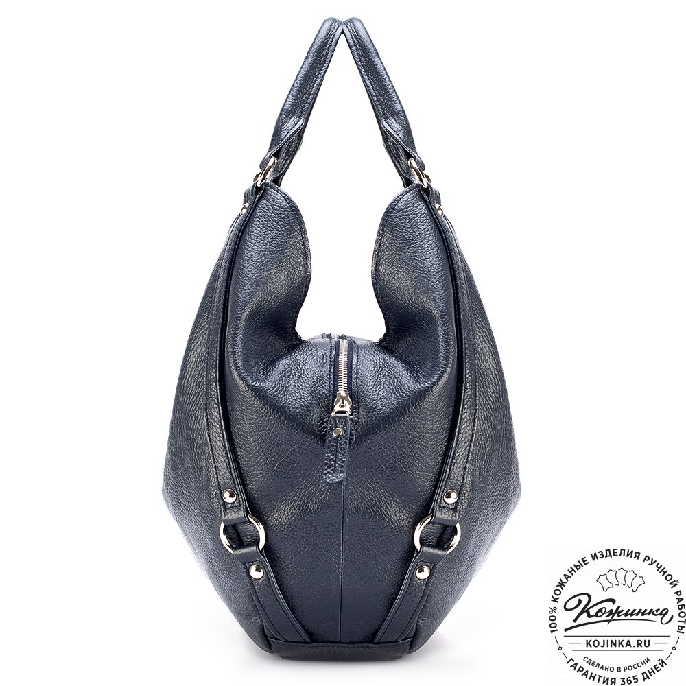 Женская кожаная сумка "Миллениум" (синяя)