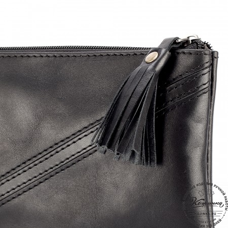 Женская кожаная сумка "Шарлота" (чёрная)