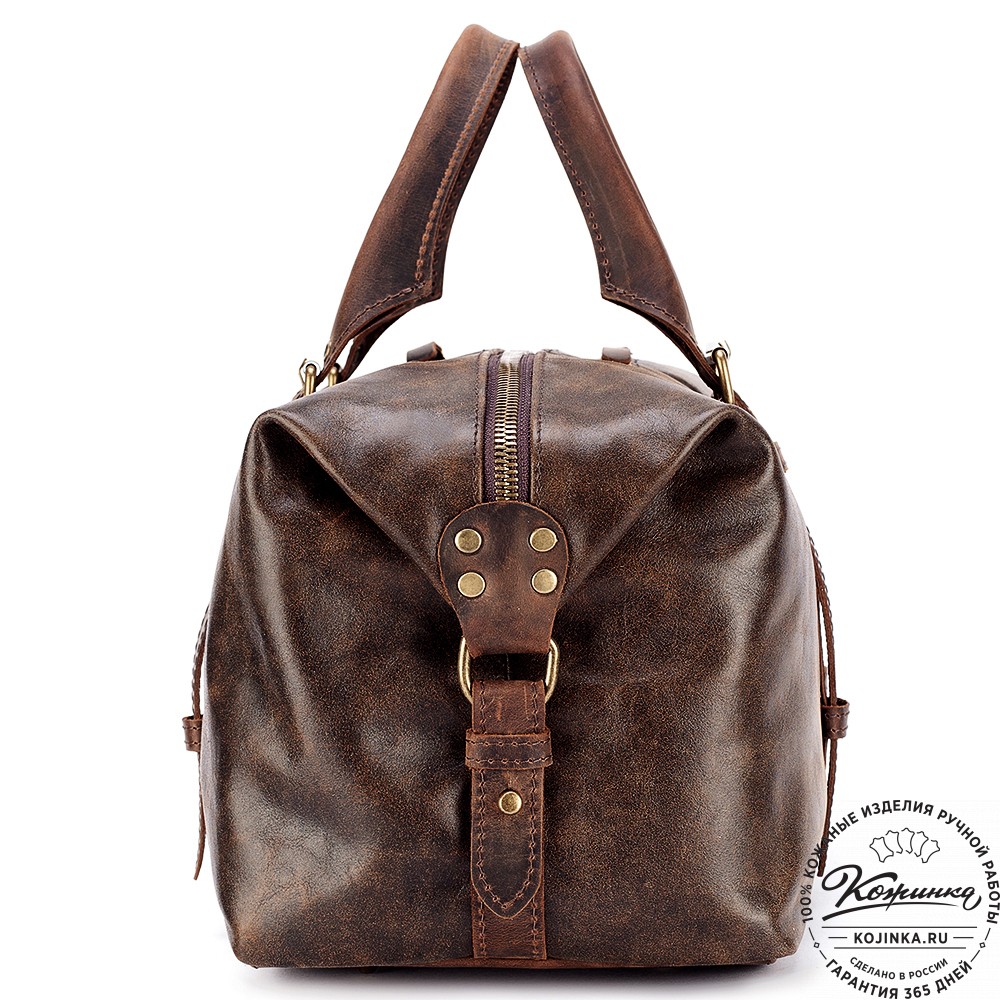 Кожаная дорожно-спортивная сумка Вашингтон (коричневая наппа)