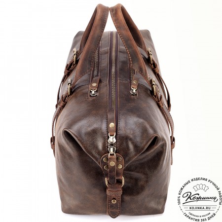 Кожаная дорожно-спортивная сумка Вашингтон (коричневая наппа)