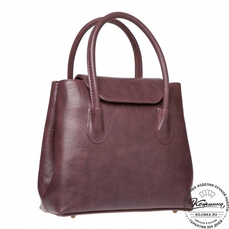 Женская кожаная сумка "Ванесса" (слива)