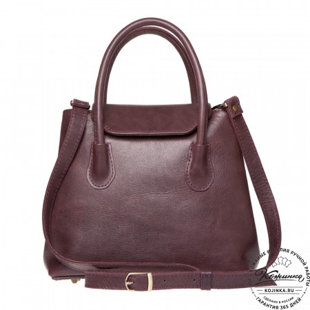Женская кожаная сумка "Ванесса" (тёмно-коричневая)