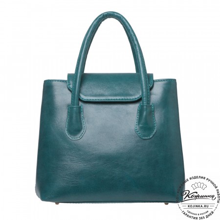 Женская кожаная сумка "Ванесса" (изумруд)