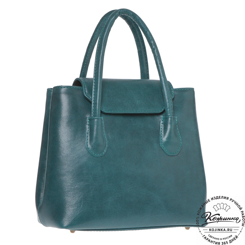 Женская кожаная сумка "Ванесса" (изумруд)