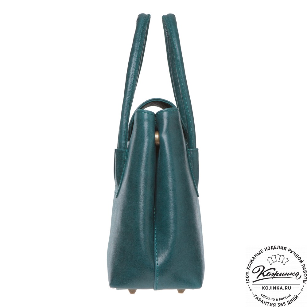 Женская кожаная сумка "Ванесса" (изумруд)
