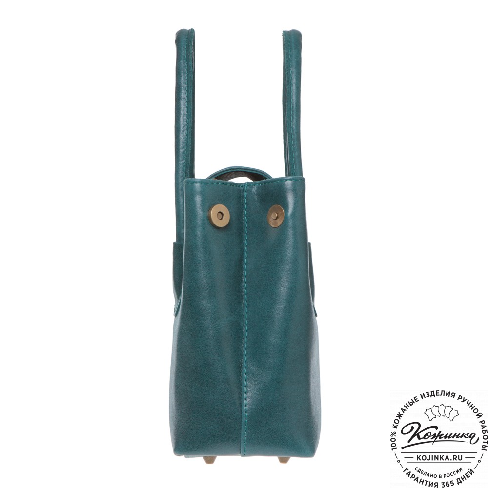 Женская кожаная сумка "Ванесса" (изумруд)