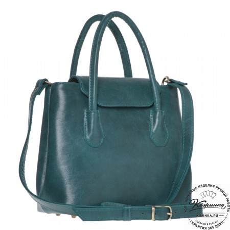 Женская кожаная сумка "Ванесса" (изумруд)