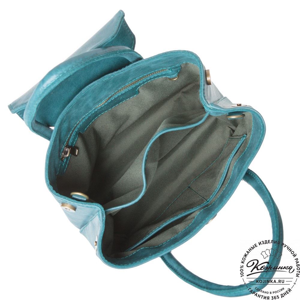 Женская кожаная сумка "Ванесса" (изумруд)