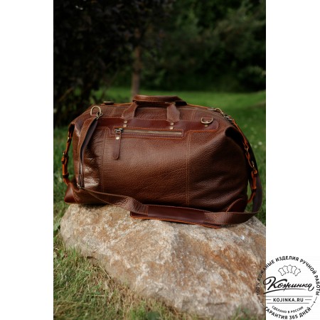 Кожаная дорожная сумка "Сити" (фактура коричневая)