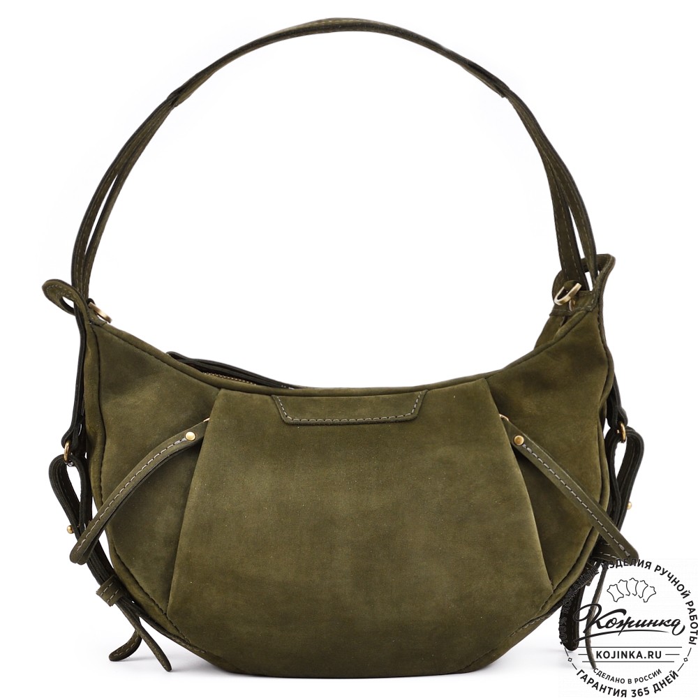 Женская кожаная сумка "Техас" (хаки нубук)
