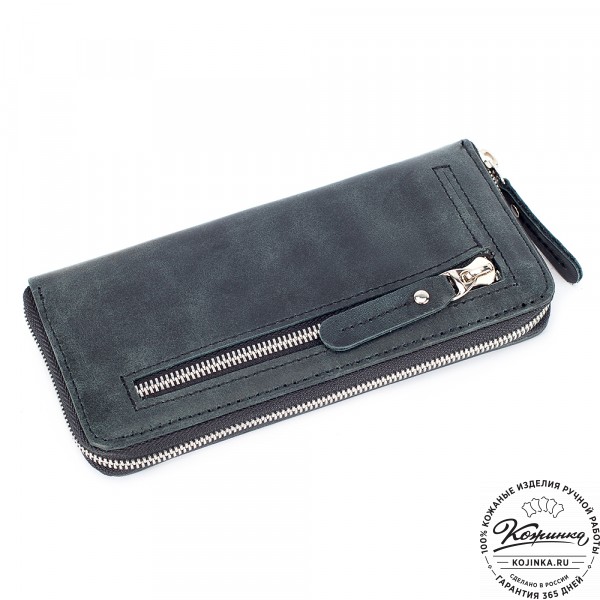 Кожаное портмоне "Амстердам" (чёрный антик). фото 1