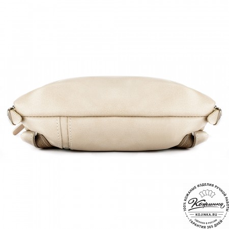 Женский кожаный рюкзак "Салоники" (бежевый)