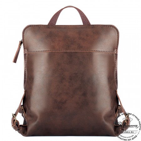 Женский кожаный рюкзак "Салоники" (коричневый)
