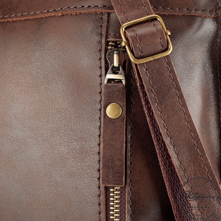 Женский кожаный рюкзак "Салоники" (коричневый)