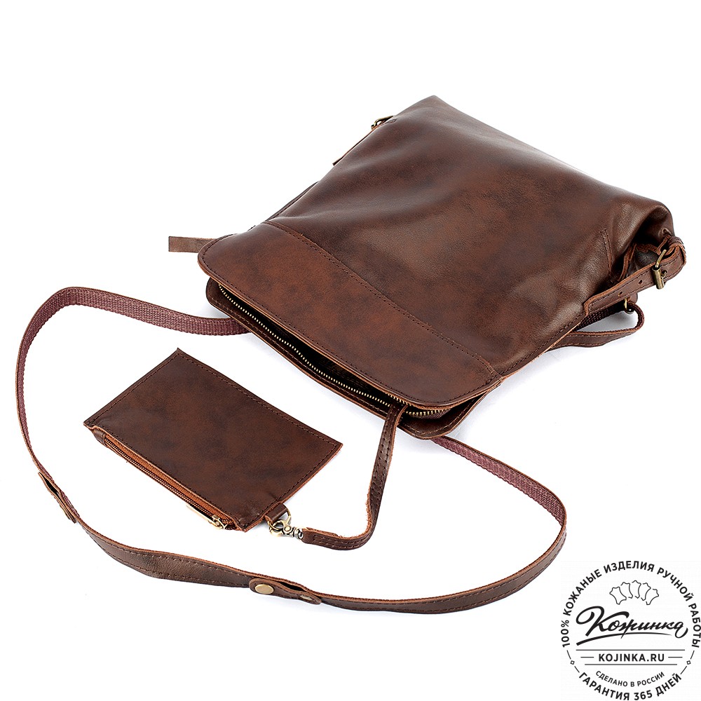 Женский кожаный рюкзак "Салоники" (коричневый)