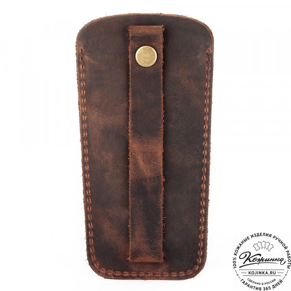 Кожаная ключница "Дерби" (тёмно-коричневый крейзи). фото 1