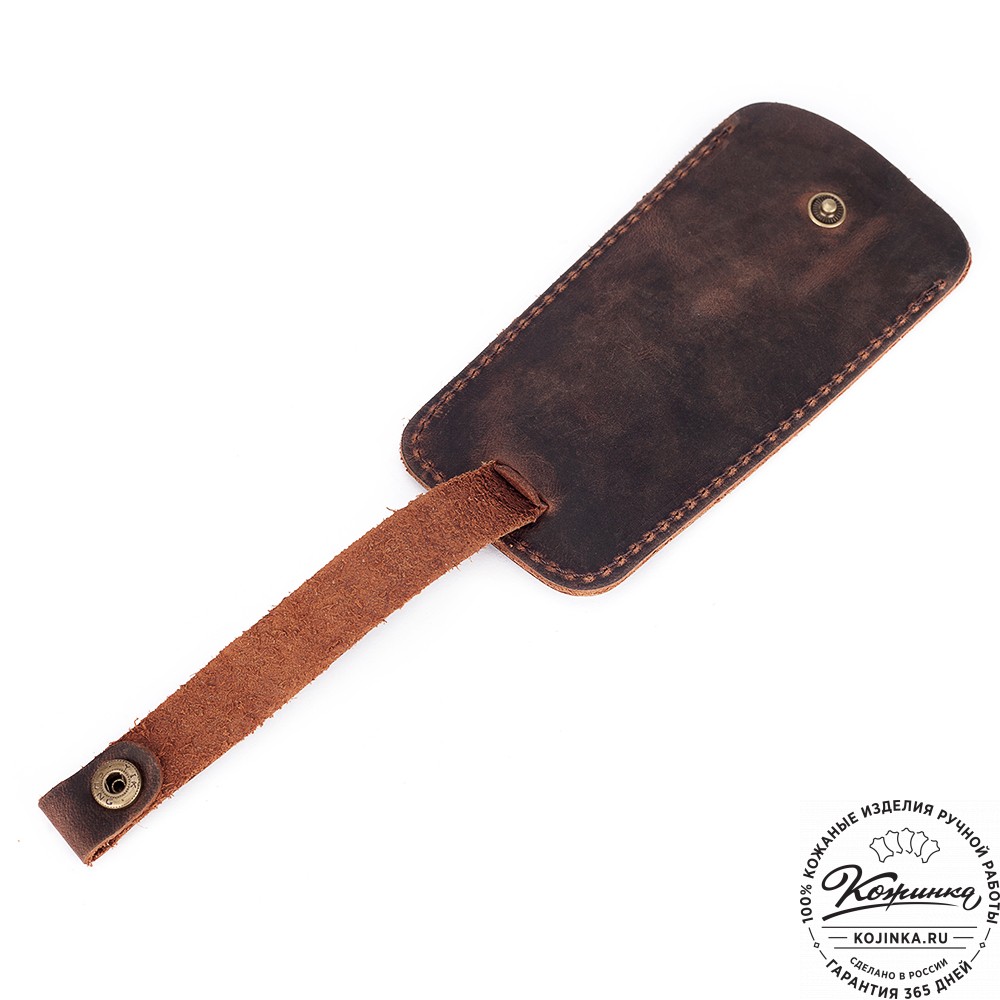 Кожаная ключница "Дерби" (тёмно-коричневый крейзи)