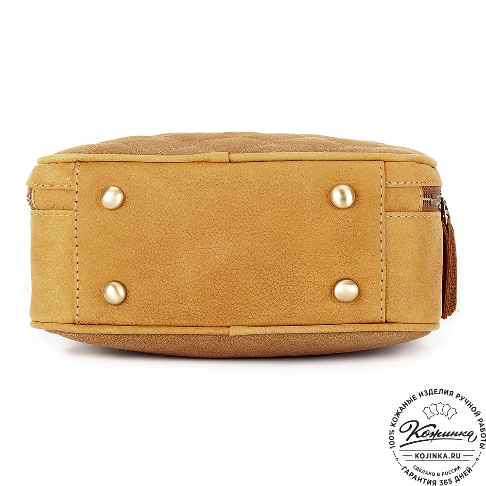 Женская кожаная сумка "Селин" (охра)