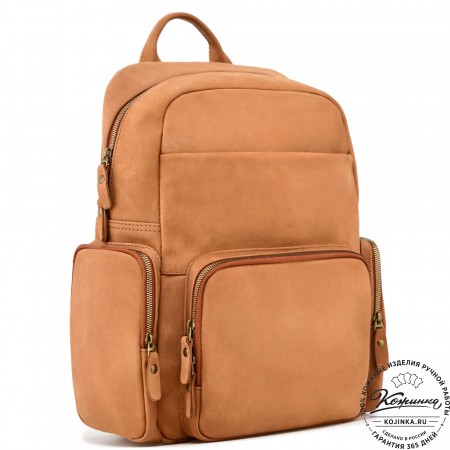  Кожаный рюкзак "Дионис" (рыжий крейзи)