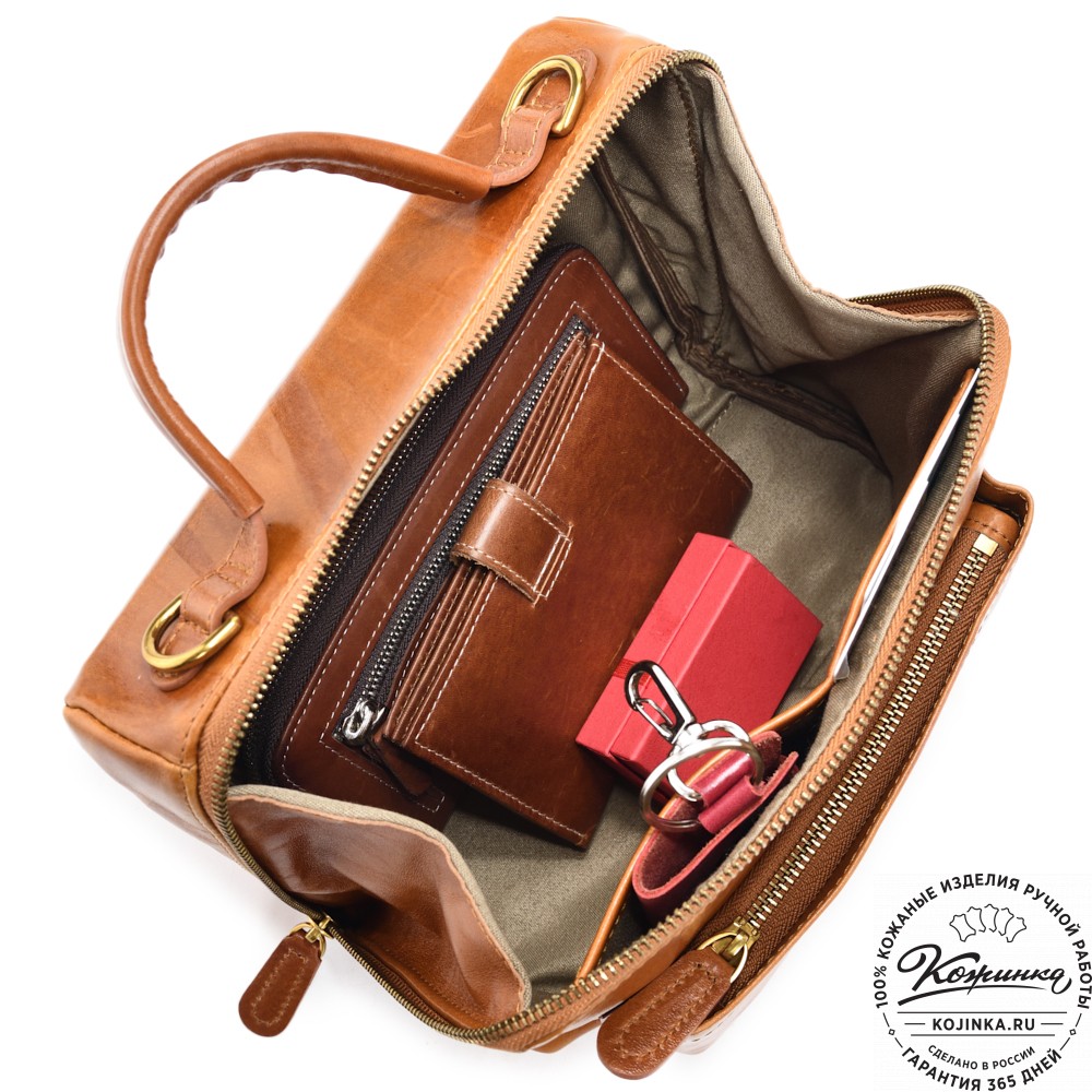 Женская кожаная сумка "Крис" "Кролики чудики"