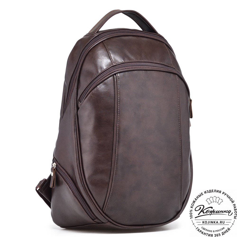  Кожаный рюкзак "Ланселот" (коричневая гладкая кожа)