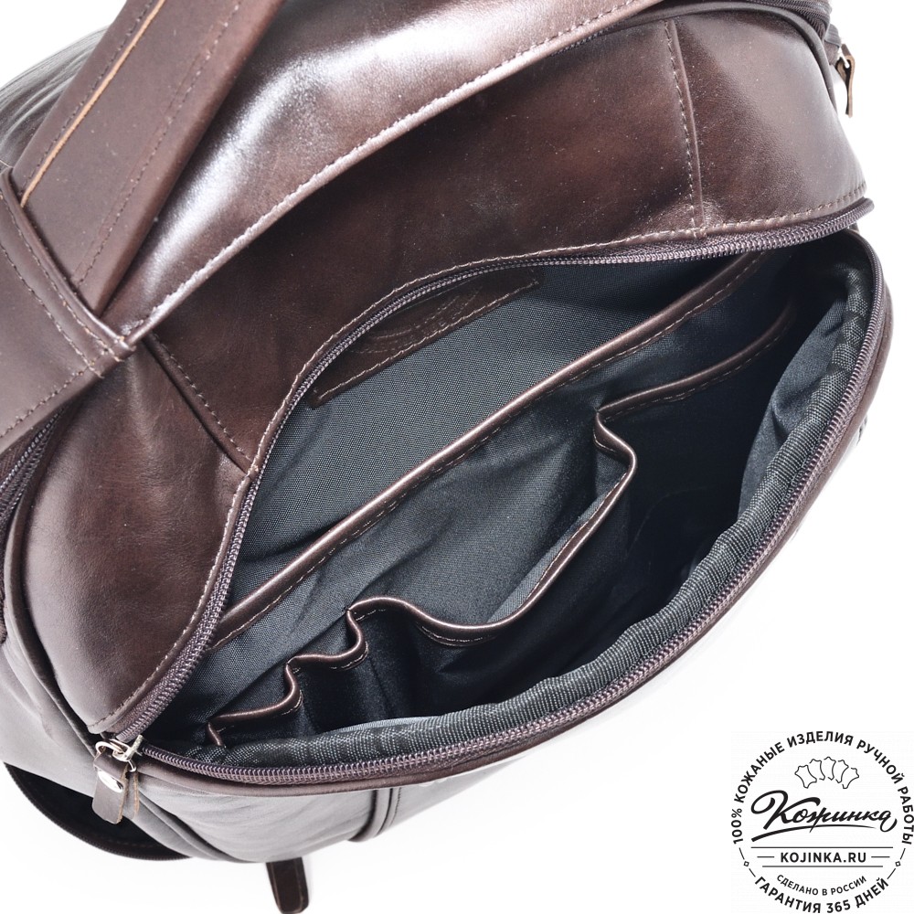  Кожаный рюкзак "Ланселот" (коричневая гладкая кожа)