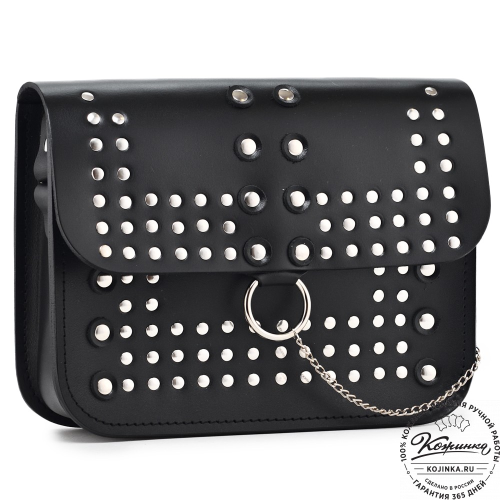 Кожаная сумка ручной работы "Мариарт" (черная)