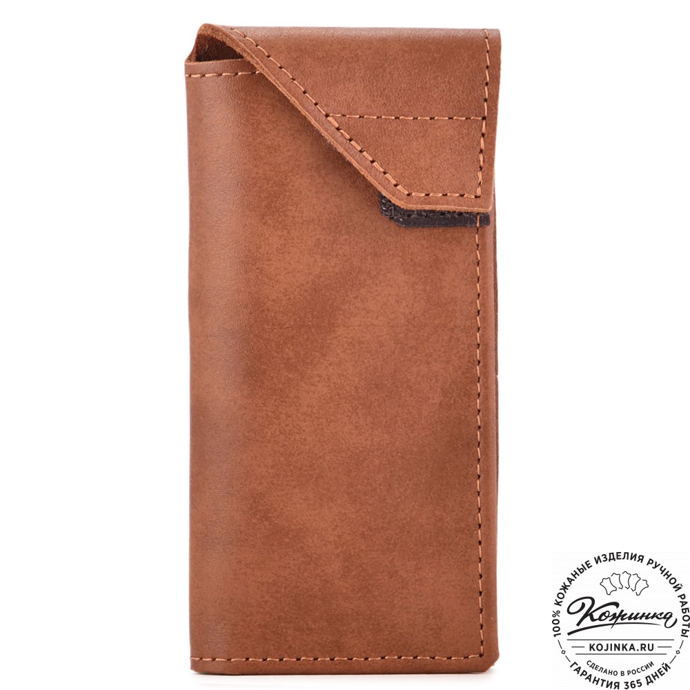 Кожаный футляр для очков "Марокко" (рыжий)