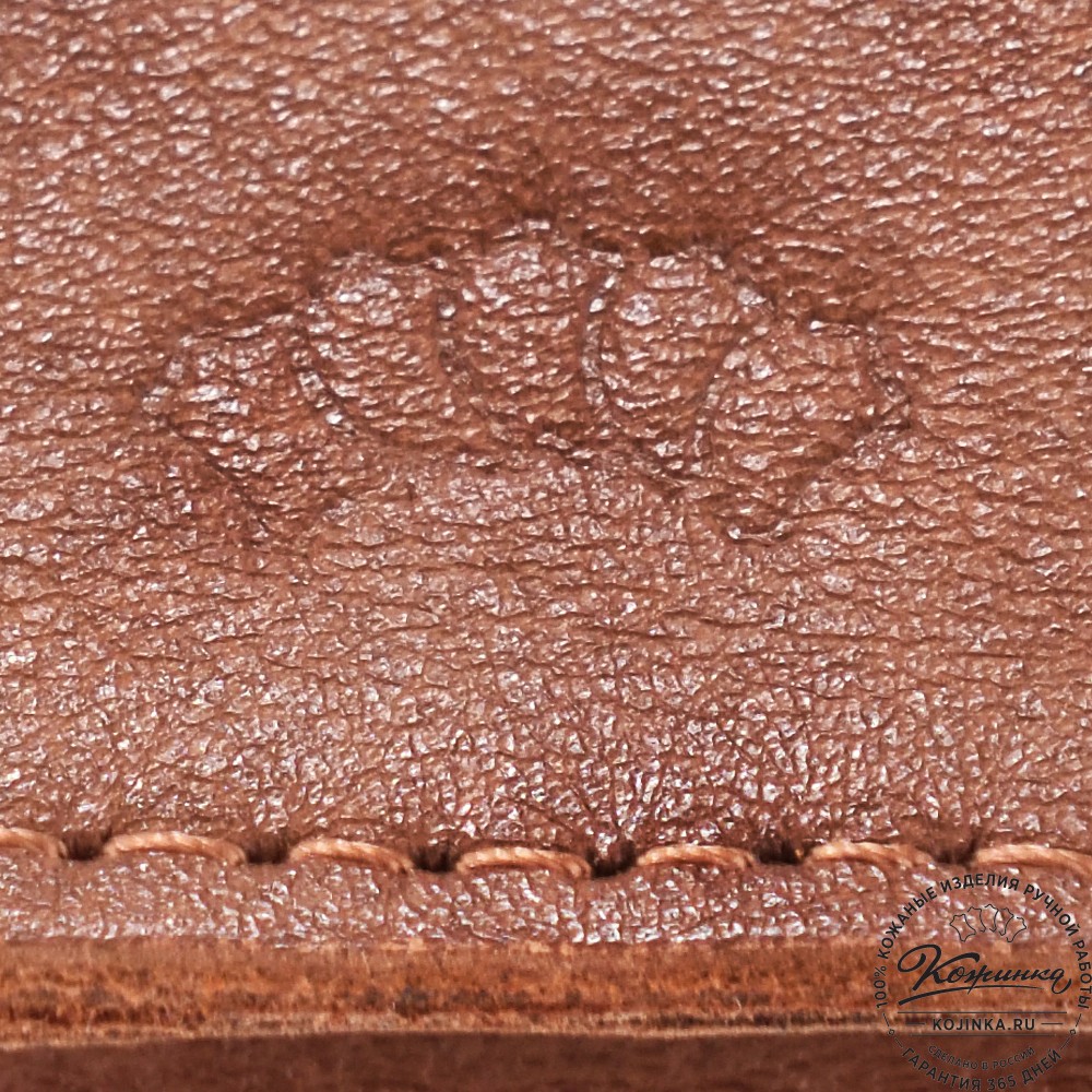 Кожаный футляр для очков "Марокко" (рыжий)